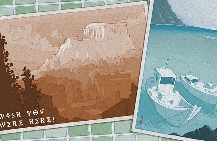 Greek holiday postcards - Ainsley Knott